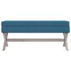 vidaXL Hocker mit Stauraum Blau 110x45x49 cm Samt
