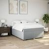 vidaXL Boxspringbett mit Matratze Hellgrau 160x200 cm Stoff