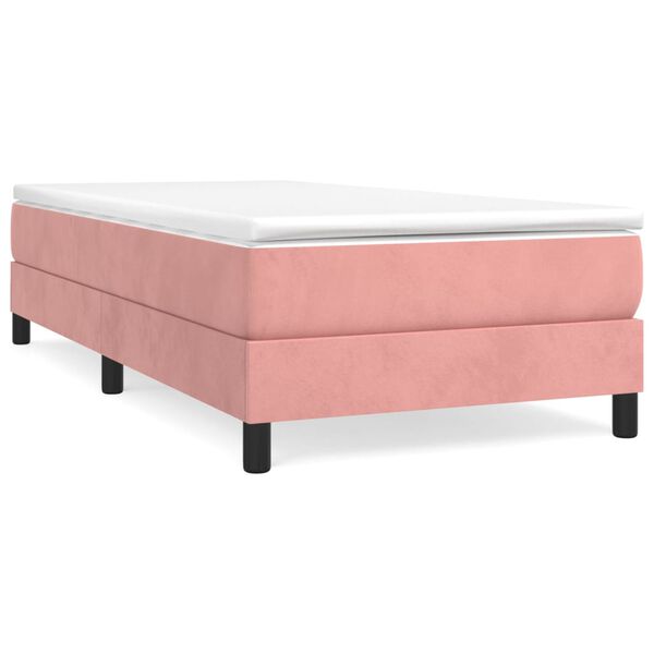 vidaXL Boxspringbettgestell Rosa 90x190 cm Samt