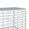 vidaXL Gabionenkorb mit Deckel 400x50x50 cm Verzinktes Eisen