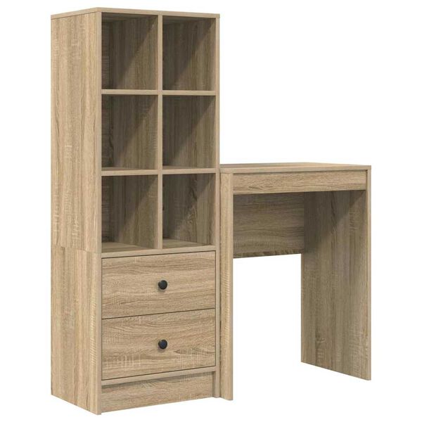 vidaXL Schreibtisch mit Schubladen 2 pcs Sonoma-Eiche