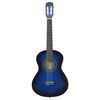 vidaXL 8-tlg. Klassische Gitarre Set für Anfänger Blau 1/2 34"