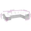 vidaXL 8-tlg. Garten-Sofagarnitur mit Kissen Hellgrau Poly Rattan