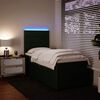 vidaXL Boxspringbett mit Matratze Dunkelgr&uuml;n 90x190 cm Samt