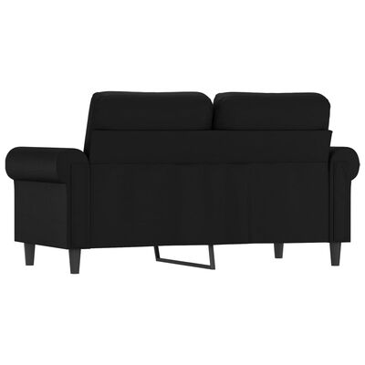 vidaXL 2-Sitzer-Sofa Schwarz 120 cm Kunstleder