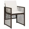 vidaXL Garten Essgruppe 9 pcs Braun Poly-Rattan