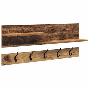vidaXL Wandmontierter nachttisch Wandhalterung Altholz 90 x 15 x 36 cm