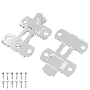 vidaXL T&uuml;rverschluss 2 pcs Silber 70 x 8 mm Stahl
