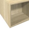 vidaXL Bettgestell Sonoma-Eiche 200x200 cm Holzwerkstoff