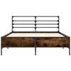 vidaXL Bettgestell R&auml;uchereiche 120x190 cm Holzwerkstoff und Metall