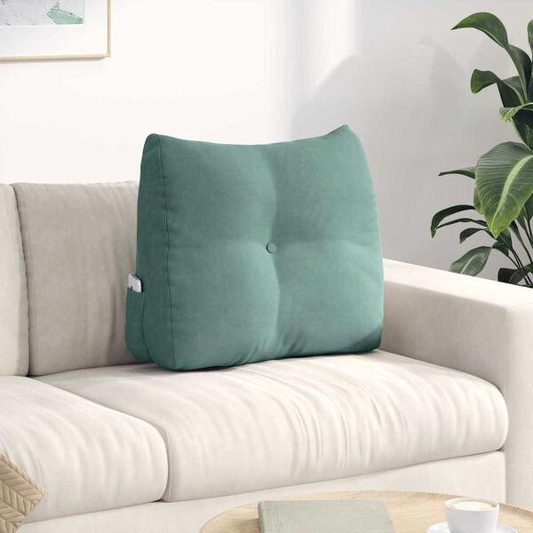 vidaXL R&uuml;ckenkissen Meergr&uuml;n 60 x 24 x 50 cm Samt