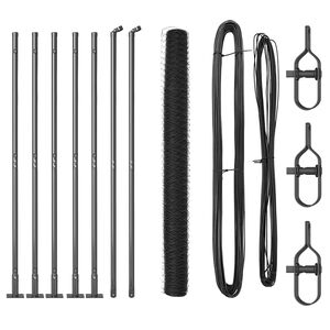 vidaXL Sechseckzaun mit Betonsockel 10 x 1,5 m PVC-beschichteter Stahl