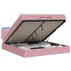 vidaXL Ottoman-Bett mit Matratze und LED Rosa 160 x 200 cm Samt
