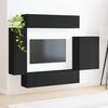 vidaXL TV-Wandregal-Set Wandmontiert 6 pcs Schwarz