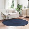 vidaXL Teppich Shaggy Hochflor NAVARRA Marineblau 160x160 cm Polyester