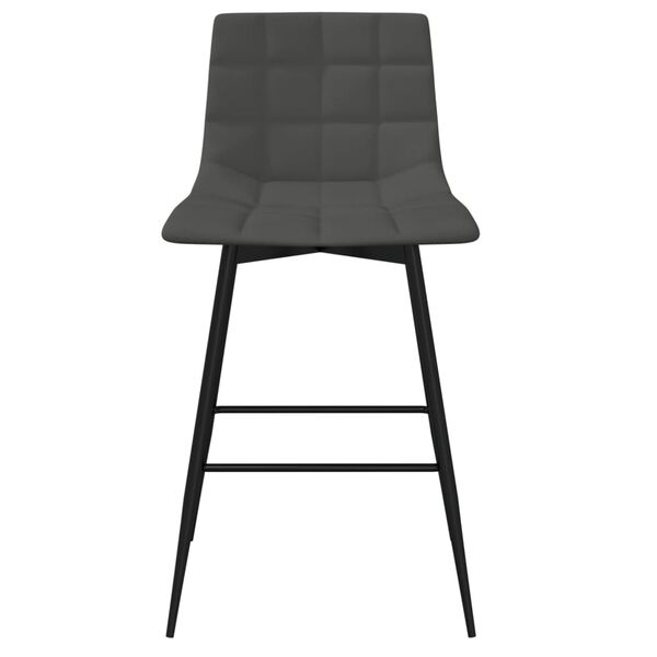 vidaXL Barhocker 2 Stk. Dunkelgrau Samt