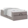 vidaXL Ottoman-Bett mit Matratze Taupe 90x190 cm Stoff
