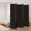 vidaXL 5-tlg. Paravent Schwarz 250x220 cm Stoff