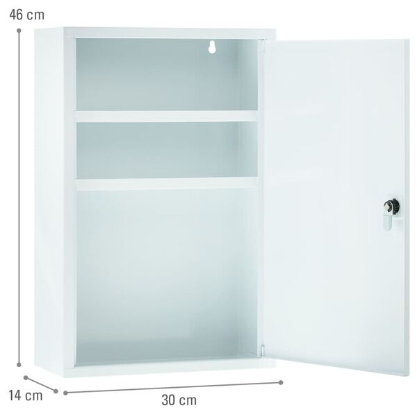 FIRST AID ONLY Erste-Hilfe-Schrank 30x14x46 cm Wei&szlig;