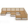 vidaXL 11-tlg. Garten-Lounge-Set Massivholz Kiefer