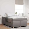 vidaXL Bettrahmen mit Matratze Taupe 120 x 200 cm Stoff