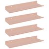 vidaXL Schwebendes Regal 4 stk. Rosa 30 x 9 x 2,5 cm Stahl