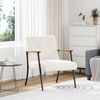 vidaXL Sessel Creme 59 x 75 x 78 cm Lockiger woll&auml;hnlicher Stoff