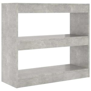 vidaXL B&uuml;cherregal/Raumteiler Betongrau 80x30x72 cm
