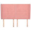 vidaXL Kopfteil mit Ohren Rosa 147x23x118/128 cm Samt