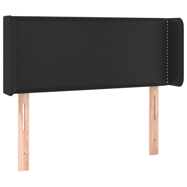 vidaXL LED Kopfteil Schwarz 103x16x78/88 cm Kunstleder