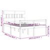 vidaXL Seniorenbett mit Kopfteil 140x200 cm Massivholz