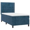 vidaXL Boxspringbett mit Matratze & LED Dunkelblau 80x200 cm Samt