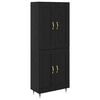 vidaXL Highboard Schwarz Eichen-Optik 69,5 x 34 x 90 cm Holzwerkstoff