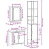 vidaXL Badezimmerm&ouml;bel Set mit Regal mit T&uuml;r 3 pcs Braun Holzwerkstoff