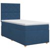 vidaXL Boxspringbett mit Matratze mit Kopfteil Blau 100 x 200 cm Stoff