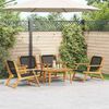 vidaXL Gartenstühle mit Tisch 5 pcs Schwarz 90 x 45 x 40 cm