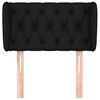 vidaXL Kopfteil mit Ohren Schwarz 83x23x78/88 cm Stoff