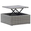 vidaXL Garten-Sonneninsel mit Dach Graut&ouml;ne Poly Rattan