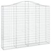 vidaXL Gabionen mit Hochbogen 10 Stk 200x30x160/180cm Verzinktes Eisen
