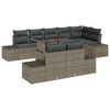 vidaXL Gartensofa-set 9 stk. Grau Poly-Rattan