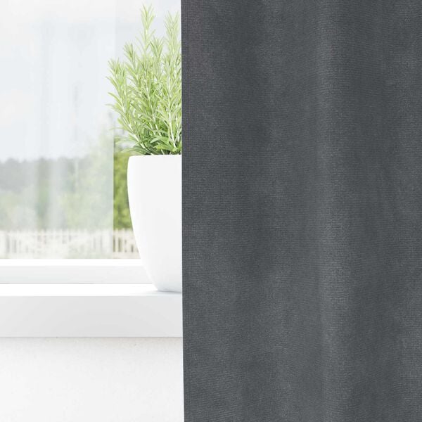 vidaXL Verdunkelungsvorh&auml;nge 2 pcs Hellgrau 140 x 175 cm Samt