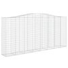 vidaXL Gabionen mit Hochbogen 6 Stk. 400x50x180/200cm Verzinktes Eisen
