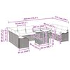 vidaXL Gartensofa-set mit Kissen 11 pcs Grau Poly Rattan