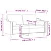 vidaXL 2-Sitzer-Sofa mit Kissen Creme 140 cm Stoff
