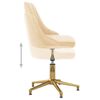 vidaXL Esszimmerst&uuml;hle 6 Stk. Drehbar Creme Samt