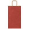 vidaXL Papiertragetaschen 250 Stk. mit Henkeln Rot 21x11x36 cm