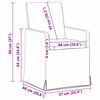 vidaXL Esszimmerst&uuml;hle 2 pcs Dunkelgrau 57 x 67 x 95 cm Leinen