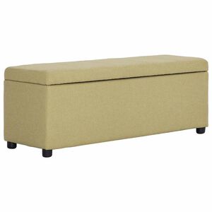vidaXL Bank mit Staufach 116 cm Gr&uuml;n Polyester
