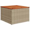 vidaXL Gartensofa-set mit Speicher 9 pcs Beige und Creme Poly-Rattan