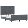vidaXL Boxspringbett mit Kopfteil Dunkelgrau 140 x 190 cm Samt